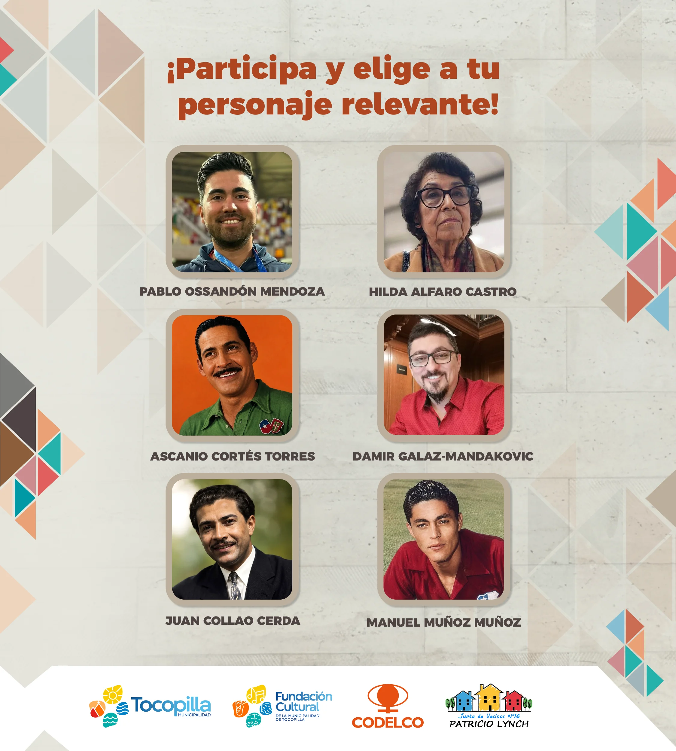 Finalistas Personajes Relevantes de la Madre del Viento